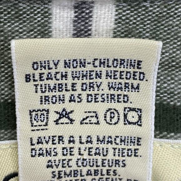 Vintage Eddie Bauer Green Plaid Flannel Button Up Shirt Mens Tall XL Heavyweight - Picture 7 of 8